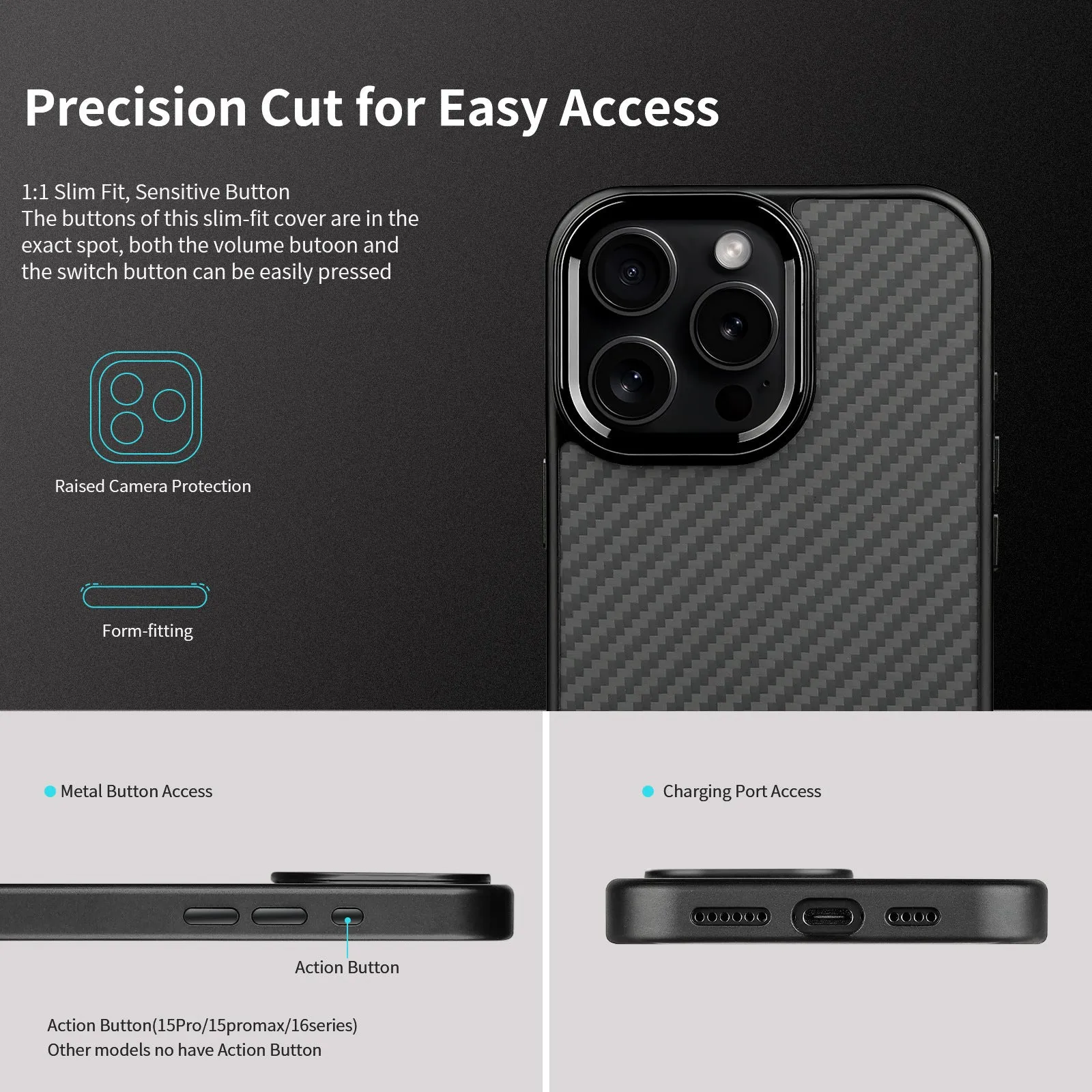 Green frame with magnetic carbon fibre metal frame Kevlar phone case for iPhone