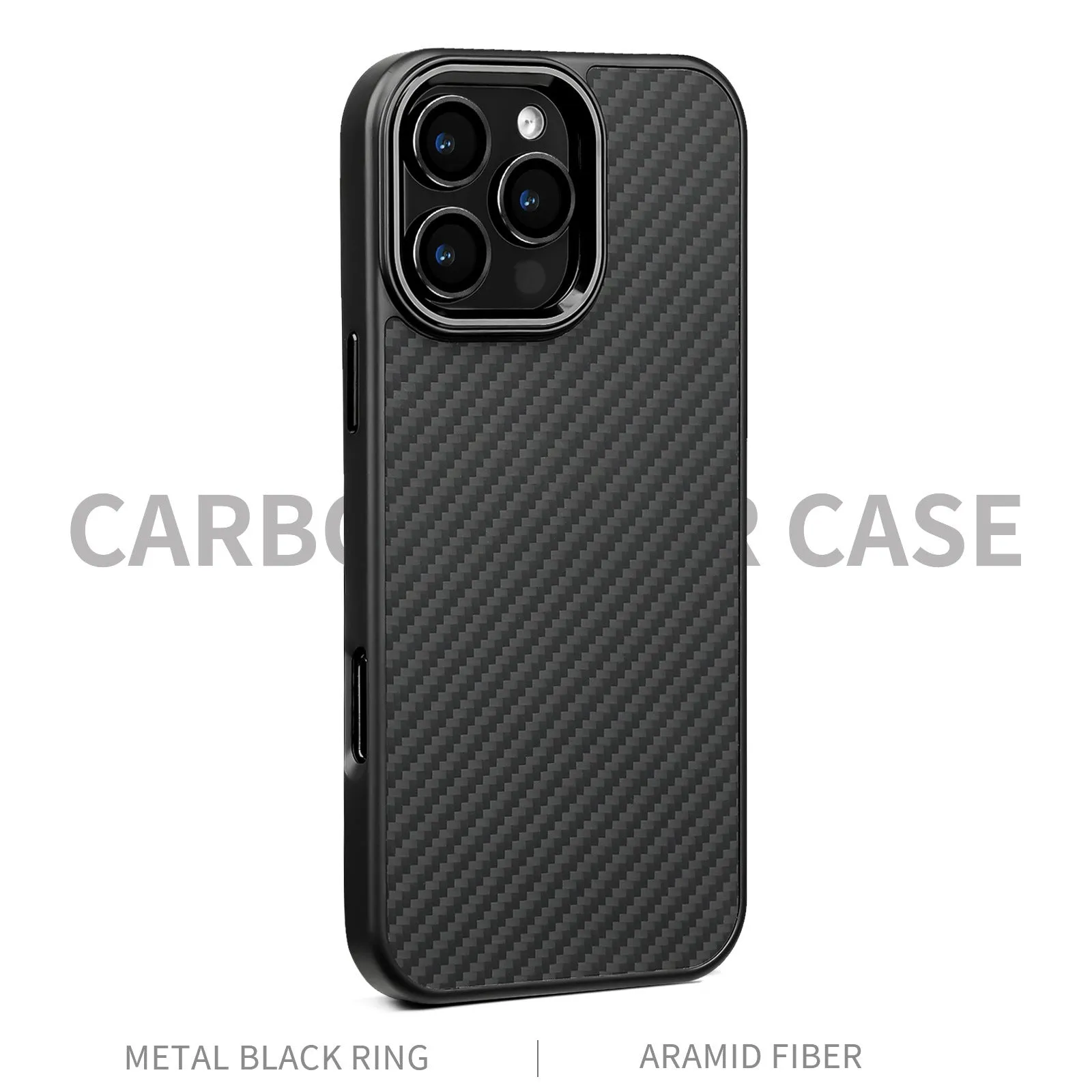 Green frame with magnetic carbon fibre metal frame Kevlar phone case for iPhone