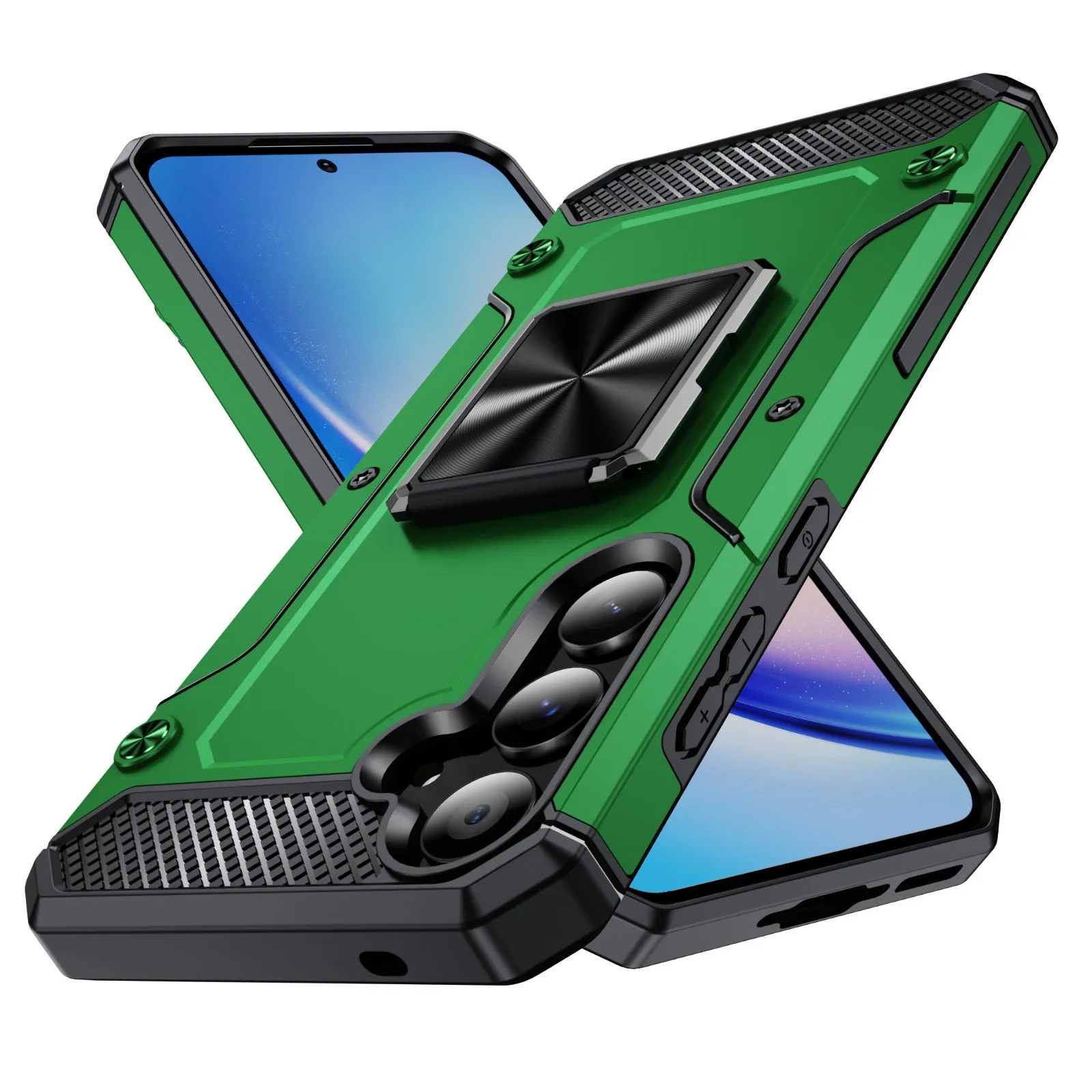 Anti drop magnetic rotating wristband phone case for Samsung A05S A15 A24 A25 A35 A55 in black