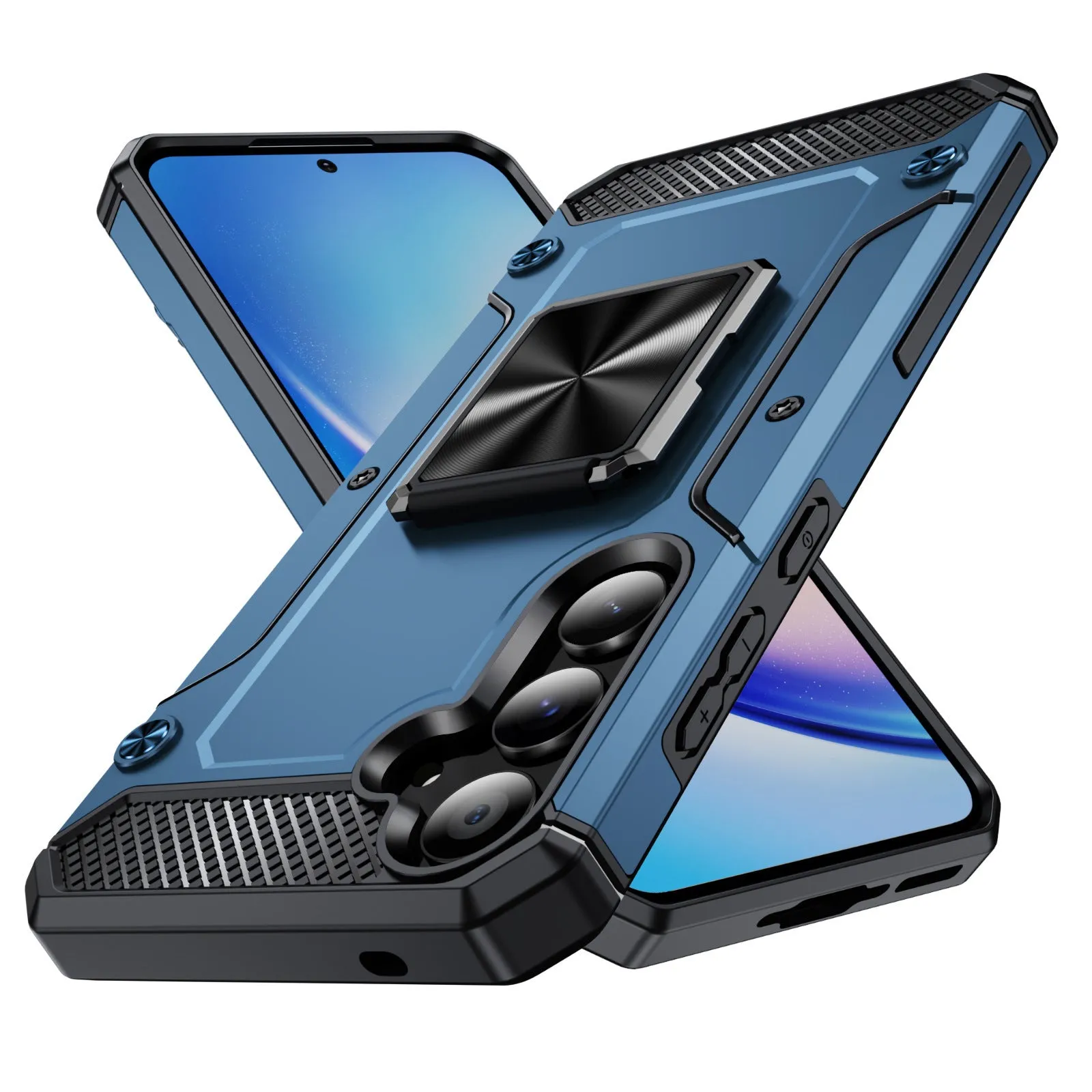 Anti drop magnetic rotating wristband phone case for Samsung A05S A15 A24 A25 A35 A55 in black