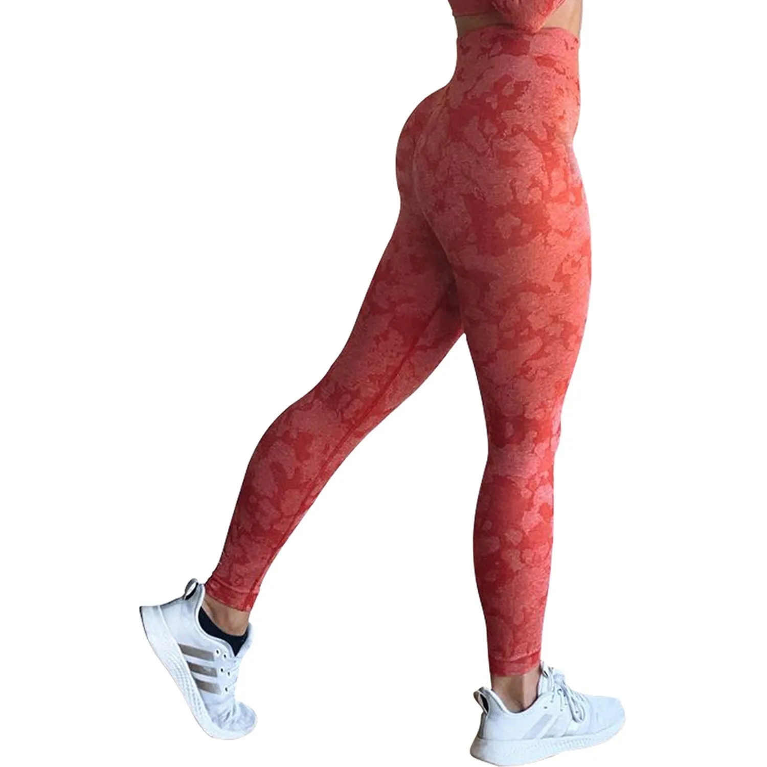 Women's booty enhancement leggings in a solid colour pattern for fitness and gym wear.