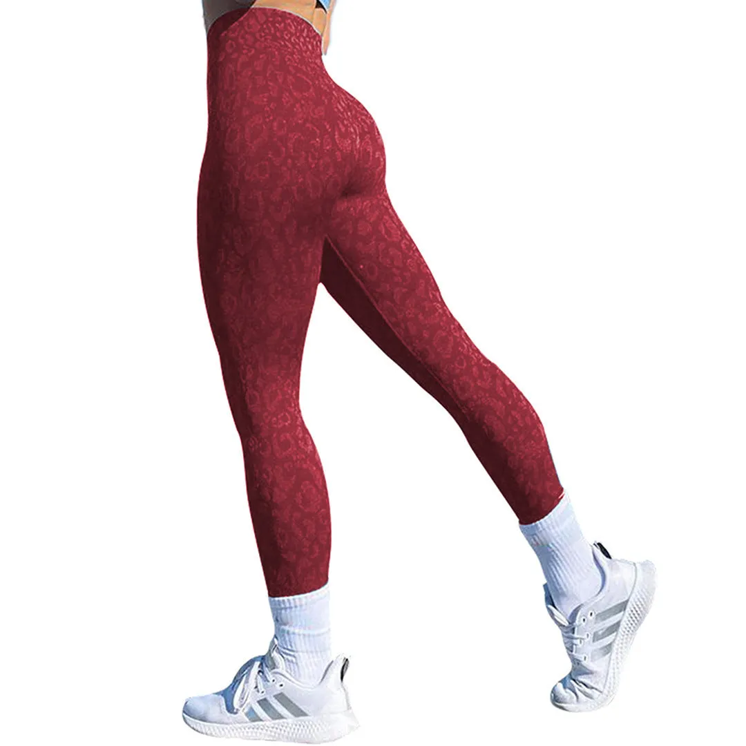 Women's booty enhancement leggings in a solid colour pattern for fitness and gym wear.