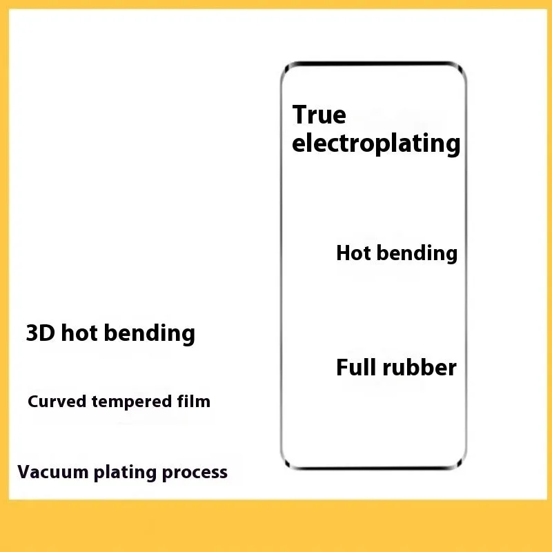 HD tempered glass screen film for VIVO V40 with full glue hot bending and electroplating