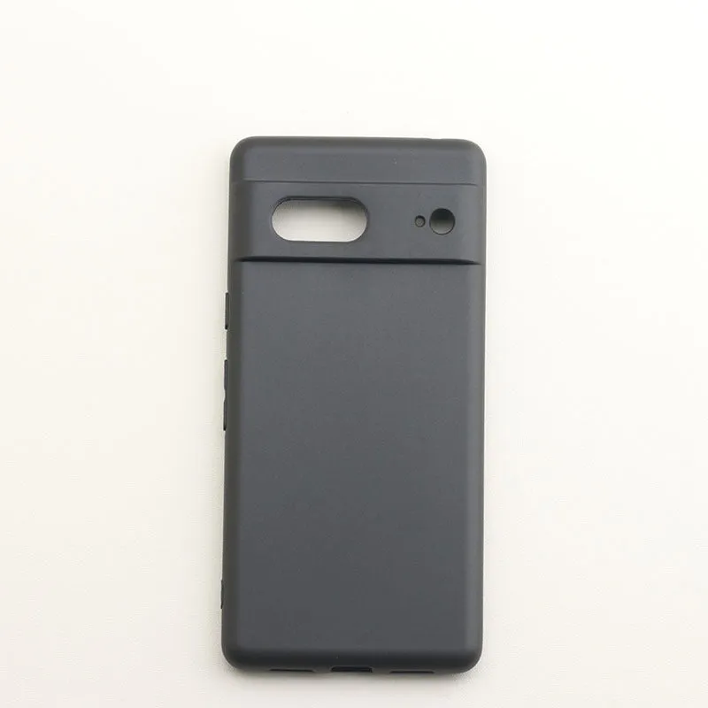 Frosted TPU phone case for Google Pixel, black matte finish with fine holes and drop-resistant material