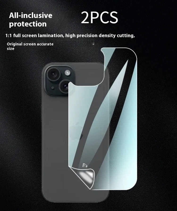 Rear film TPU hydrogel screen protector for iPhone 15 Pro Max HD anti-fingerprint explosion-proof