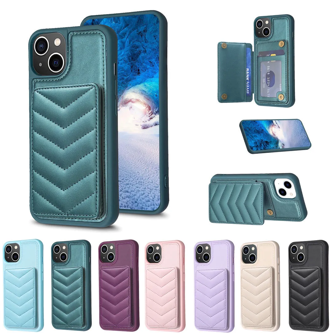 Flip PU leather crossbody phone case with shoulder strap for Apple iPhone, multi colour options including black pink purple blue beige