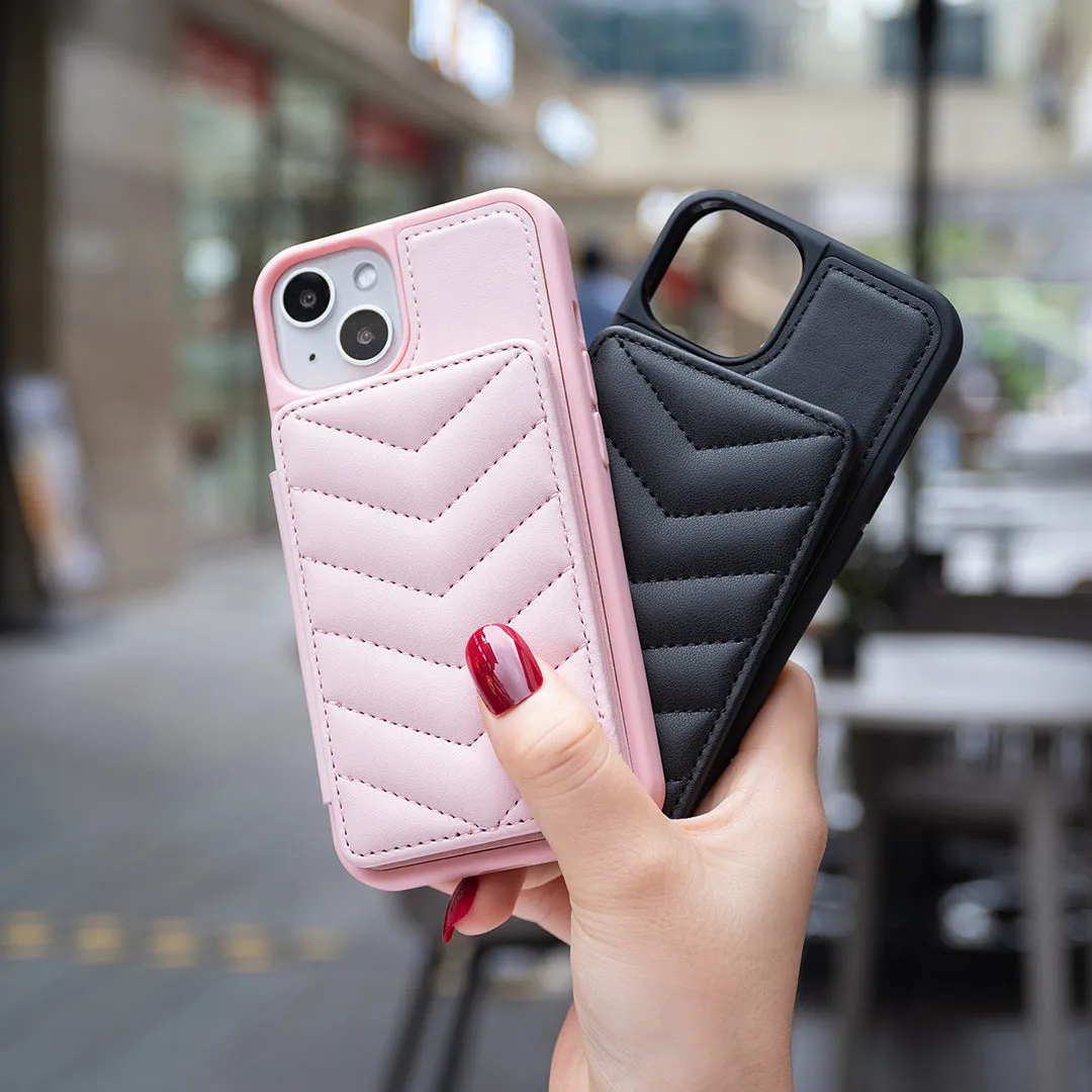 Flip PU leather crossbody phone case with shoulder strap for Apple iPhone, multi colour options including black pink purple blue beige
