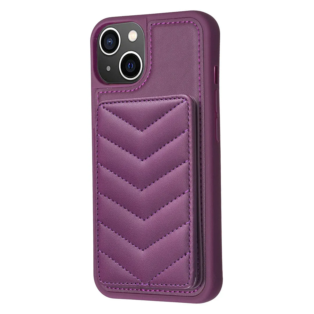 Flip PU leather crossbody phone case with shoulder strap for Apple iPhone, multi colour options including black pink purple blue beige