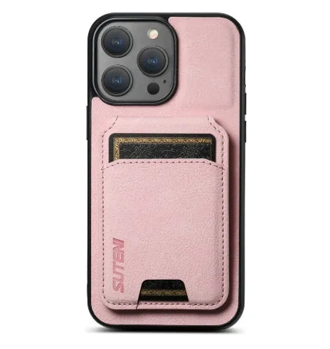 H02 Black PU leather card phone case with kickstand for iPhone, handmade TPU bumper wallet case
