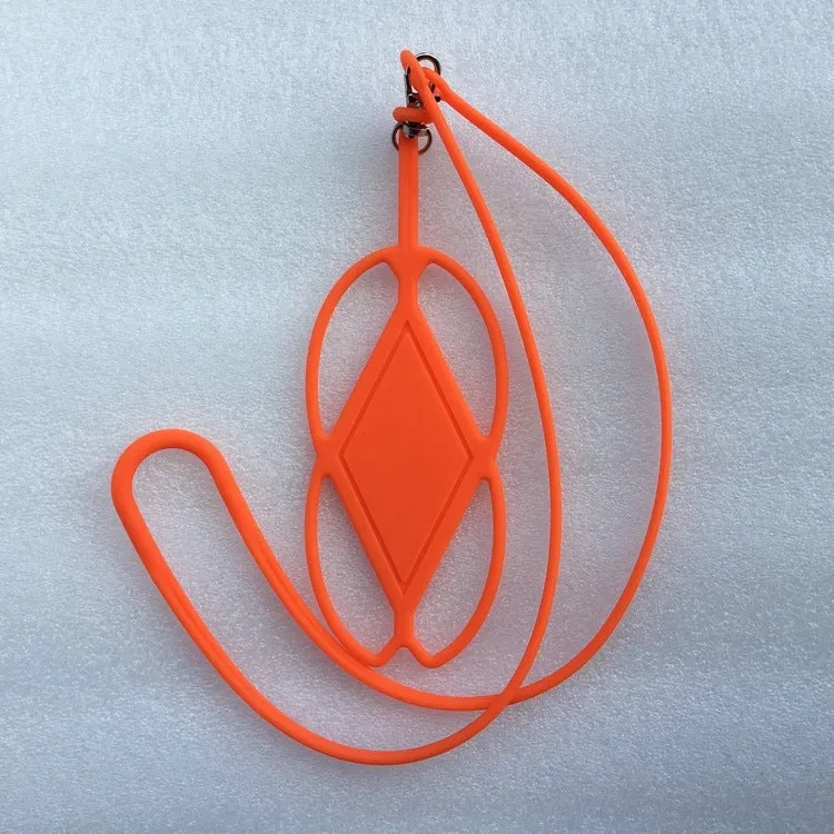 Universal silicone phone case with lanyard in black, suitable for 4 to 6.5 inch screens
