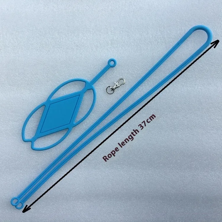 Universal silicone phone case with lanyard in black, suitable for 4 to 6.5 inch screens