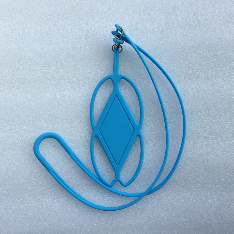 Universal silicone phone case with lanyard in black, suitable for 4 to 6.5 inch screens