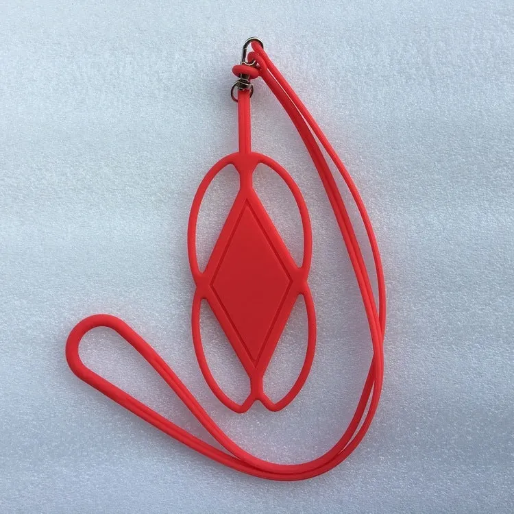 Universal silicone phone case with lanyard in black, suitable for 4 to 6.5 inch screens