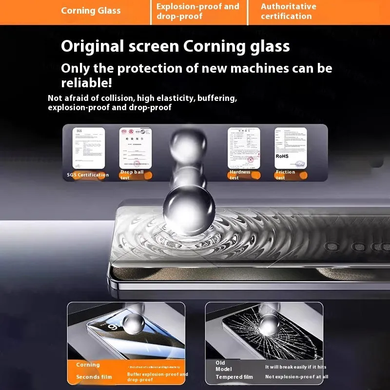 Tempered glass screen protector for iPhone with anti-peep privacy feature, ultra clear option, and dust-free bin