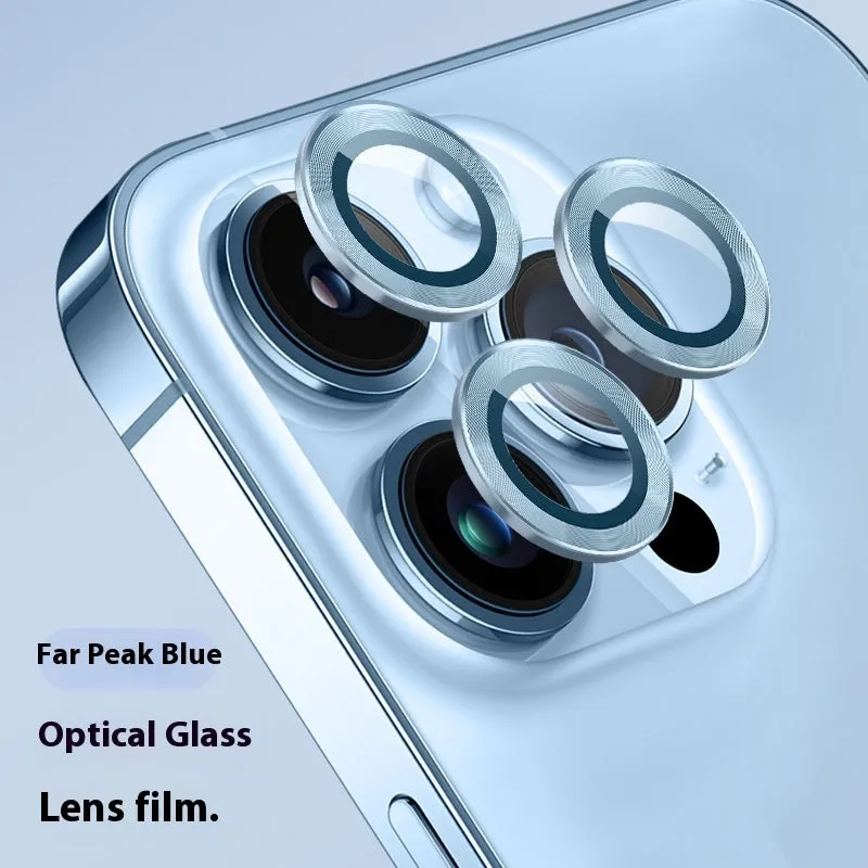 Tempered glass rear camera sticker for iPhone 16 Pro Max in Colourful Color optical glass finish