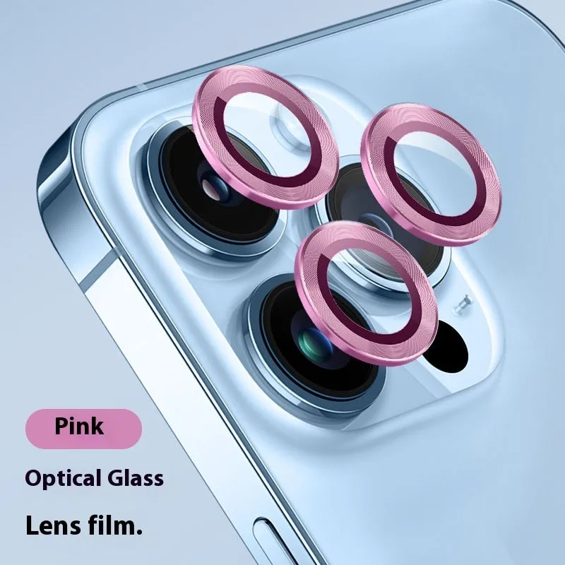 Tempered glass rear camera sticker for iPhone 16 Pro Max in Colourful Color optical glass finish