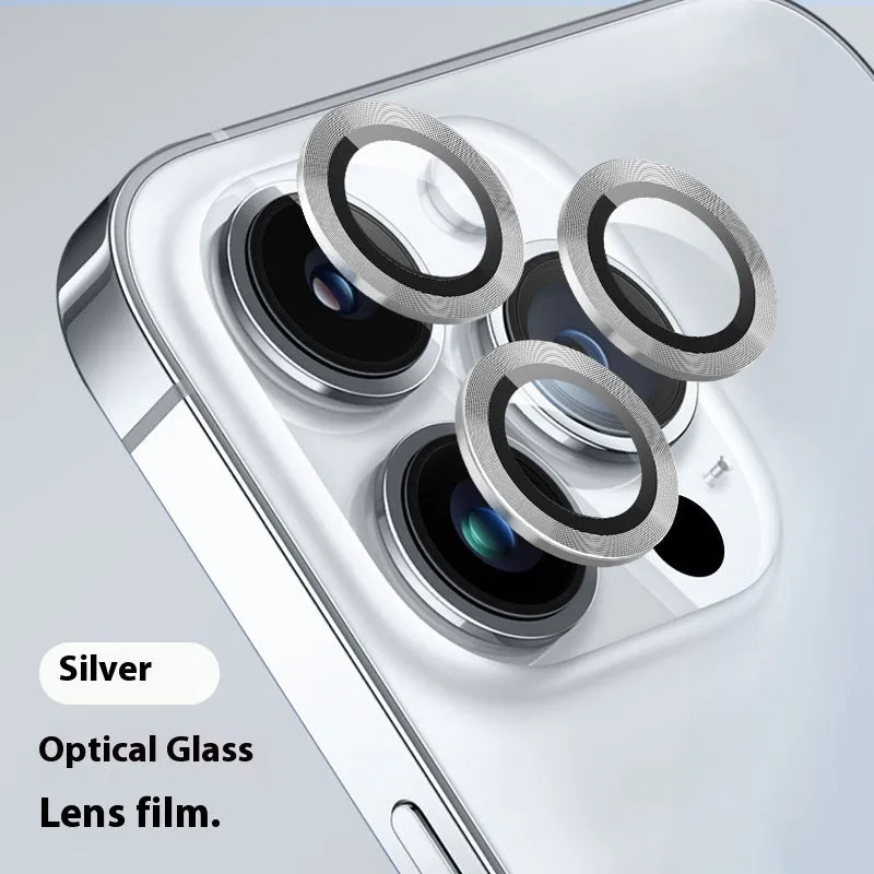 Tempered glass rear camera sticker for iPhone 16 Pro Max in Colourful Color optical glass finish