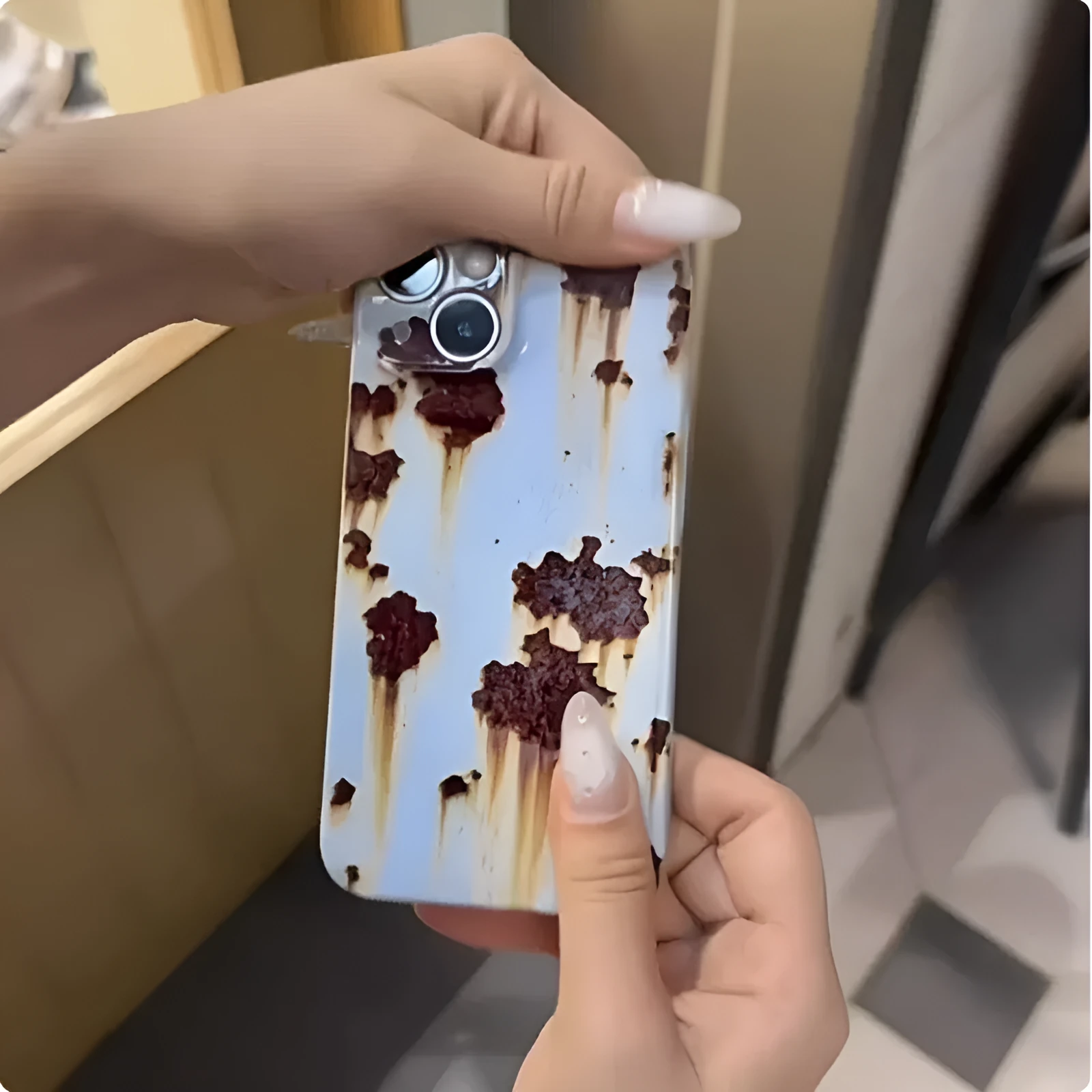 Rust Spot all-inclusive phone case for iPhone 16 Pro, hard shell and soft shell options, drop and fingerprint resistant