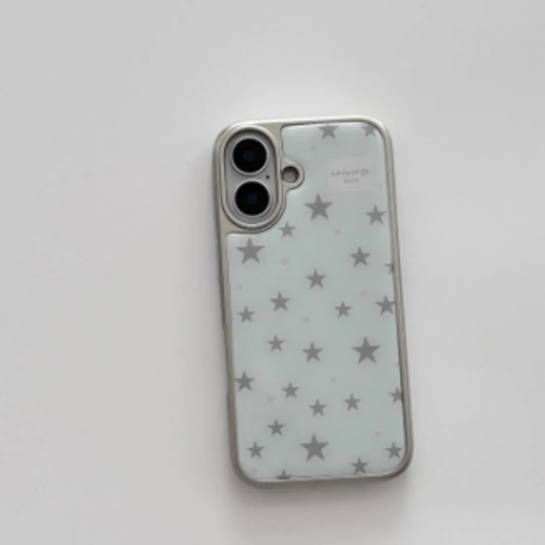 Soft rubber phone case with cute star bunny design in brown bear colour, compatible with iPhone 15 Pro Max.