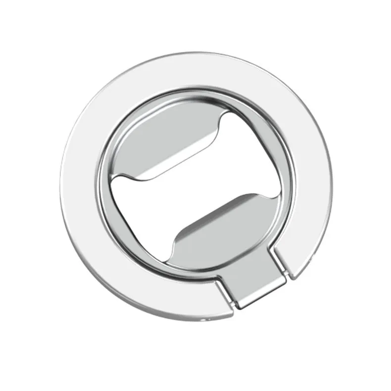 Black titanium steel metal ring magnetic adhesive phone holder desktop stand