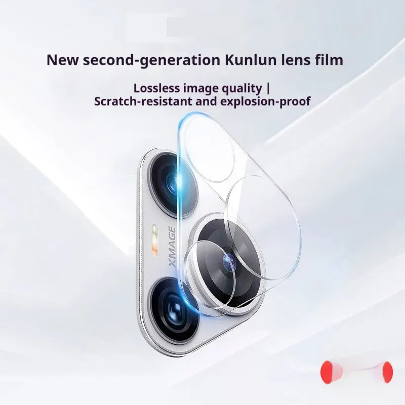Huawei Pura80 series glass lens protector in all-in-one transparent colour with bare clip