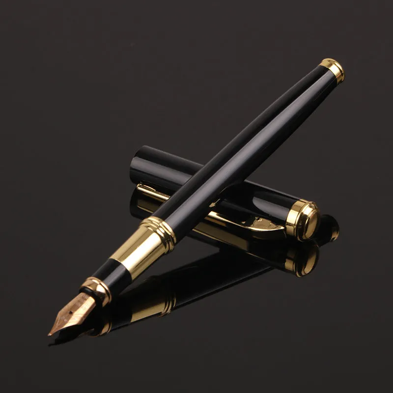 Metal ballpoint pen with 0.5mm stainless steel nib in black or red colour