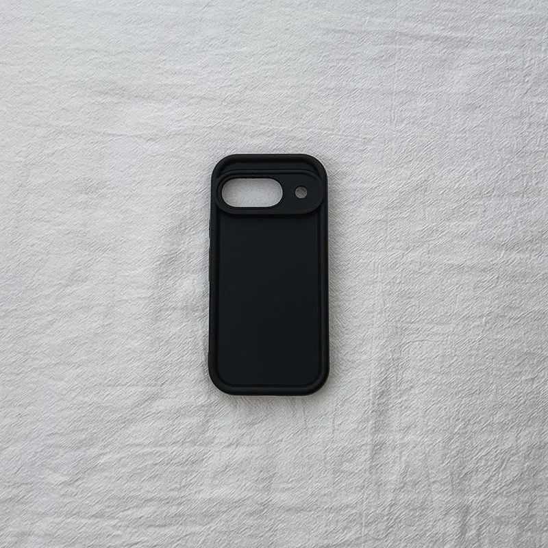 Solid colour TPU drop-resistant phone case for Google Pixel in black, pink, coffee, wine red and white