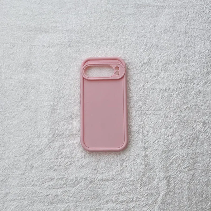 Solid colour TPU drop-resistant phone case for Google Pixel in black, pink, coffee, wine red and white