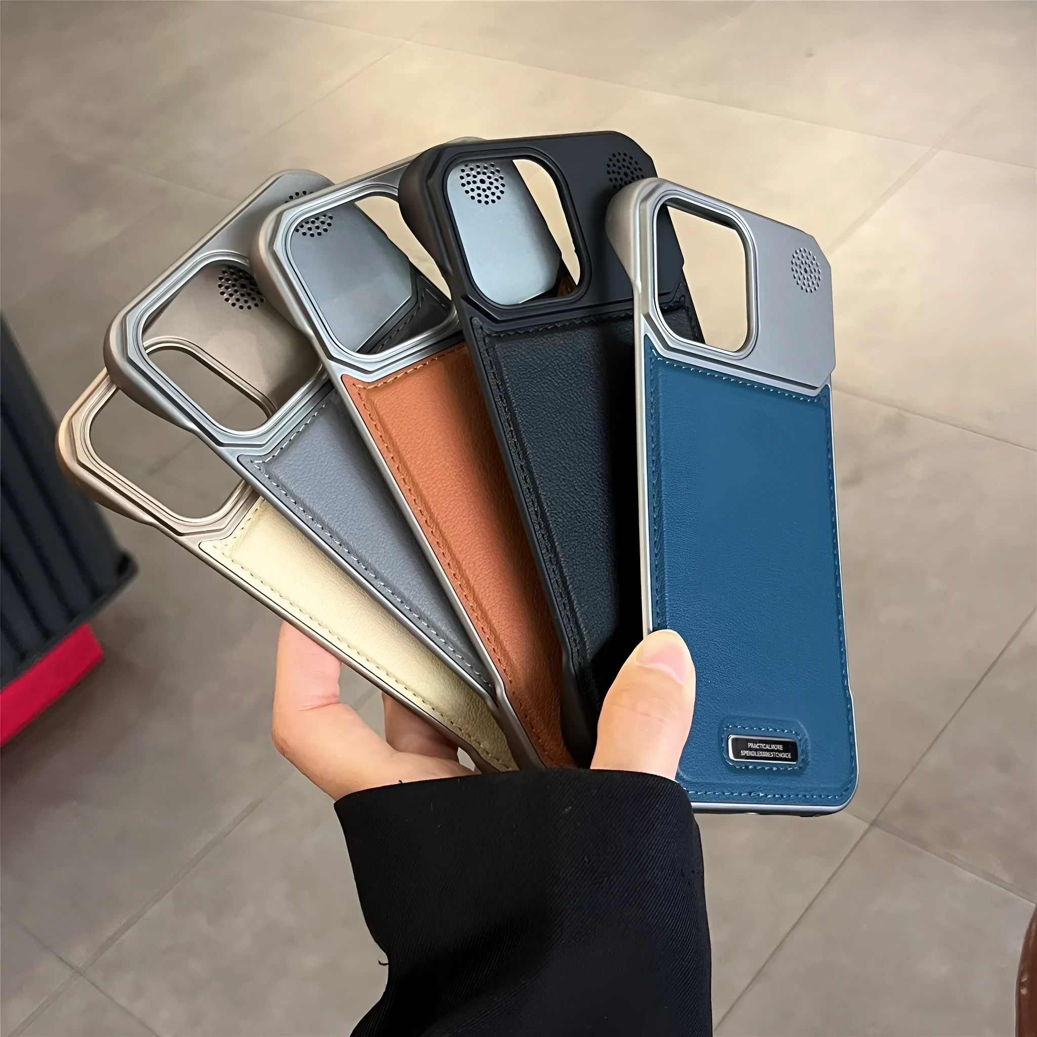 Aromatherapy Leather Magnetic Phone Case 17 High-grade Frameless Hard Protective Case Shockproof Anti-fall Anti-wear Anti-fingerprint for iPhone 11 to iPhone 17 Series Black Gray Blue Brown Gold Yellow Red Green Silver