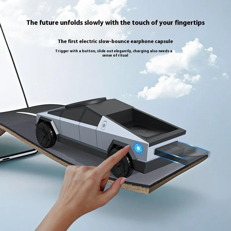 Three-in-one wireless charger charging station with power bank in Deep Space Grey, phone watch and earbuds charging