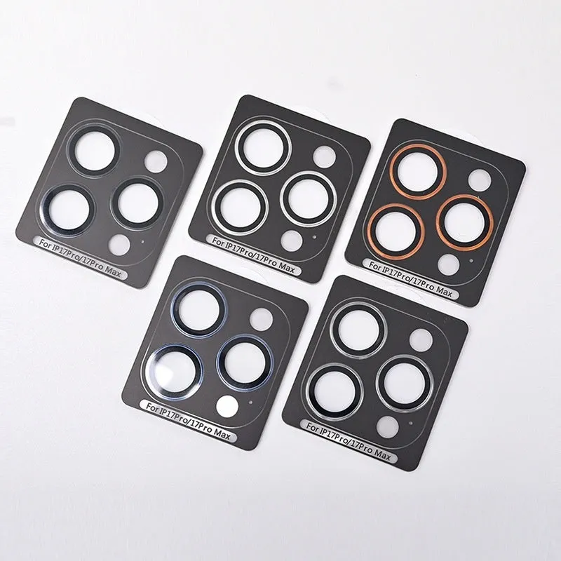17ProMax Eagle Eye rear camera tempered film lens protector in titanium black for iPhone