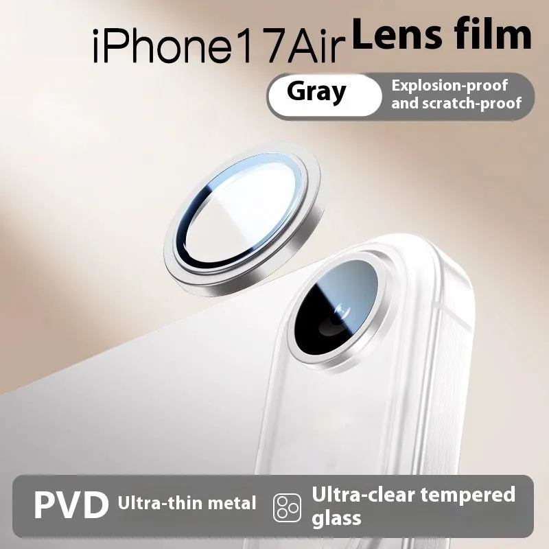 17ProMax Eagle Eye rear camera tempered film lens protector in titanium black for iPhone