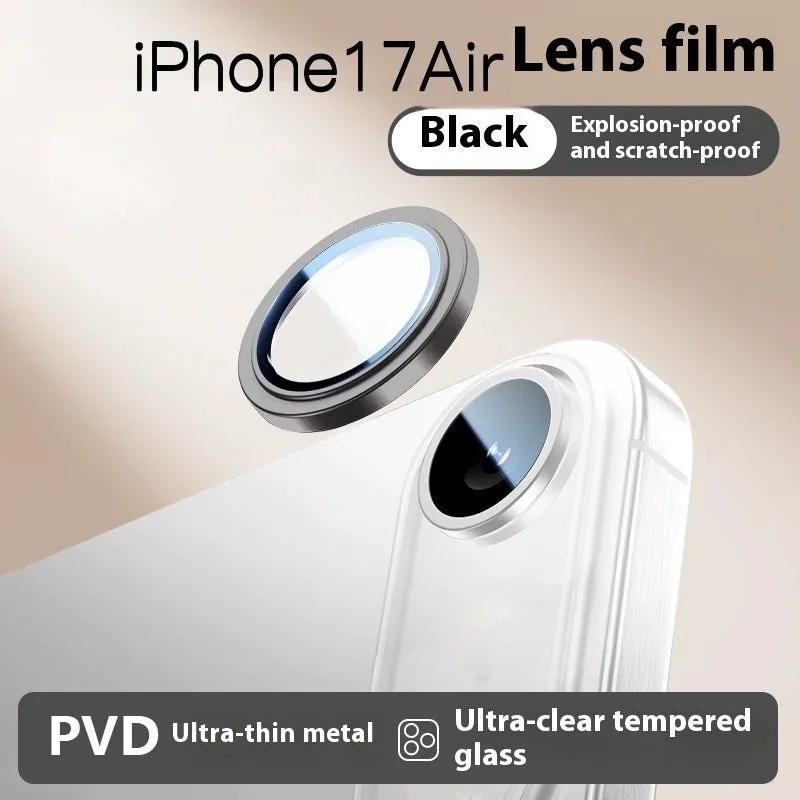 17ProMax Eagle Eye rear camera tempered film lens protector in titanium black for iPhone