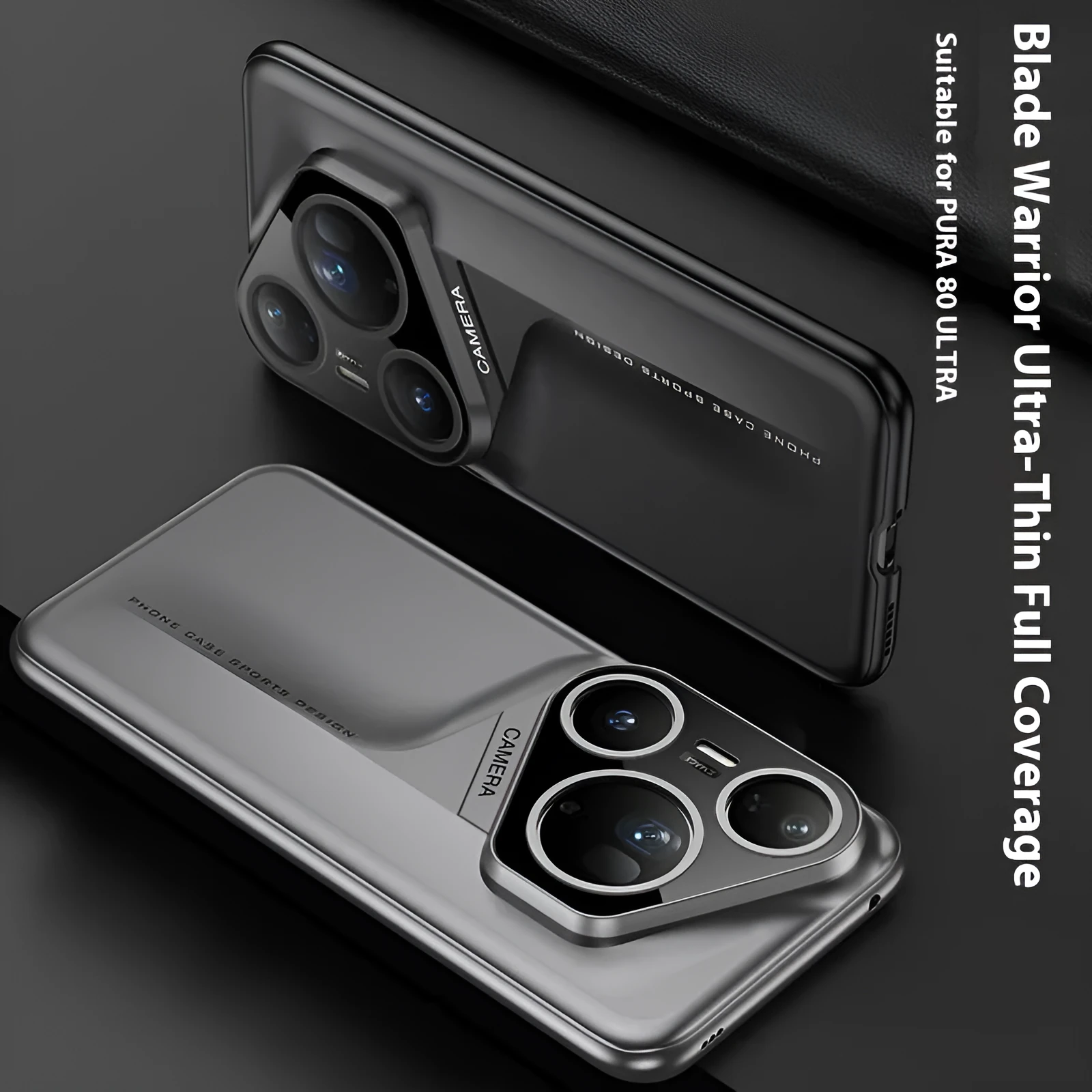 Blade Warrior hard PC frosted phone case for Huawei P80 Pro, Cold Mountain Gray, anti-fall lightweight minimalist design