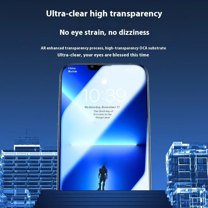 Tempered glass anti-peep screen protector for Apple iPhone 17 series with dustproof layer and no border