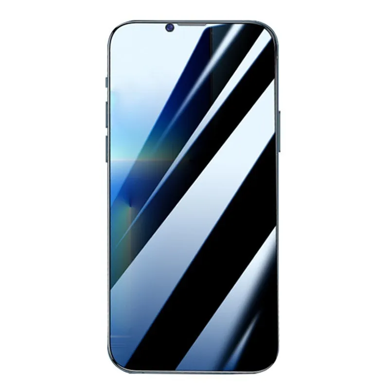 Tempered glass anti-peep screen protector for Apple iPhone 17 series with dustproof layer and no border