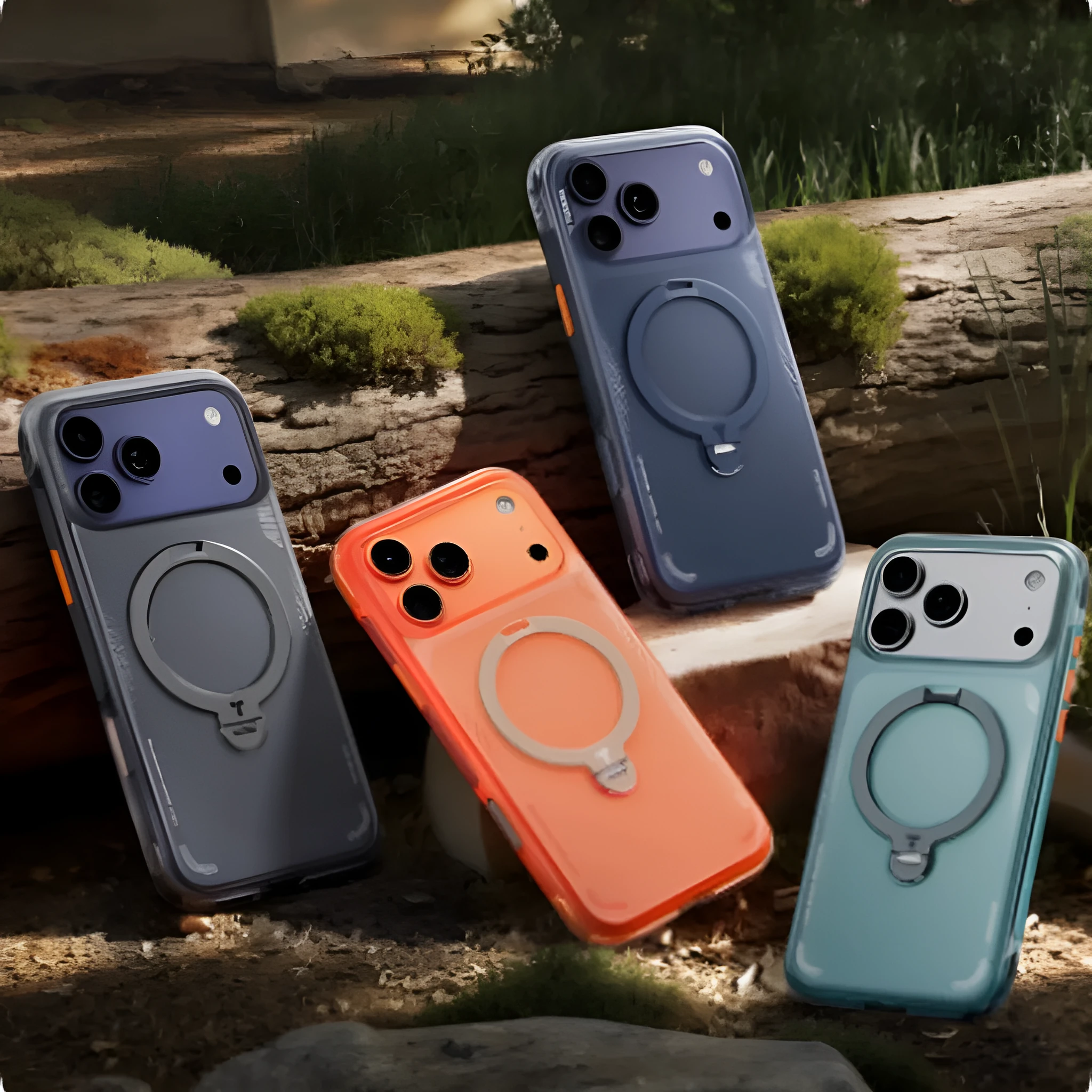 Airbag anti-fall magnetic protective case for Apple iPhone 15 Pro to 17 Pro Max, full cover shell with button covers