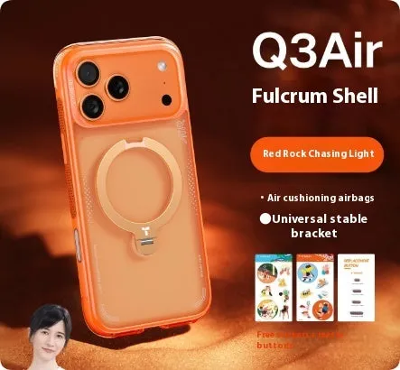 Airbag anti-fall magnetic protective case for Apple iPhone 15 Pro to 17 Pro Max, full cover shell with button covers