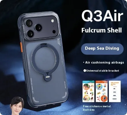 Airbag anti-fall magnetic protective case for Apple iPhone 15 Pro to 17 Pro Max, full cover shell with button covers