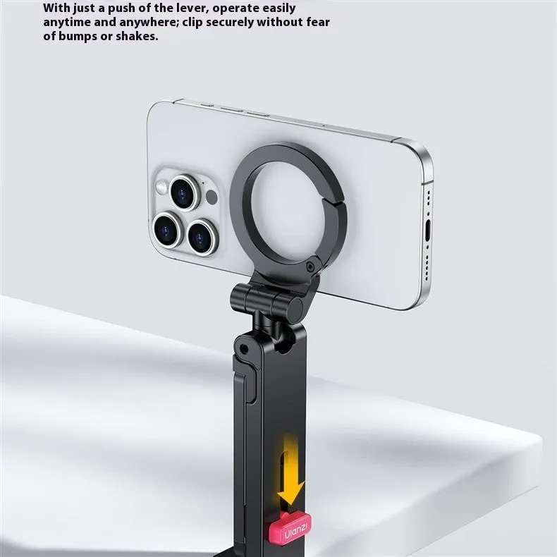 MA88 Magnetic Travel Portable Desktop Phone Holder Black Bracket on a desk