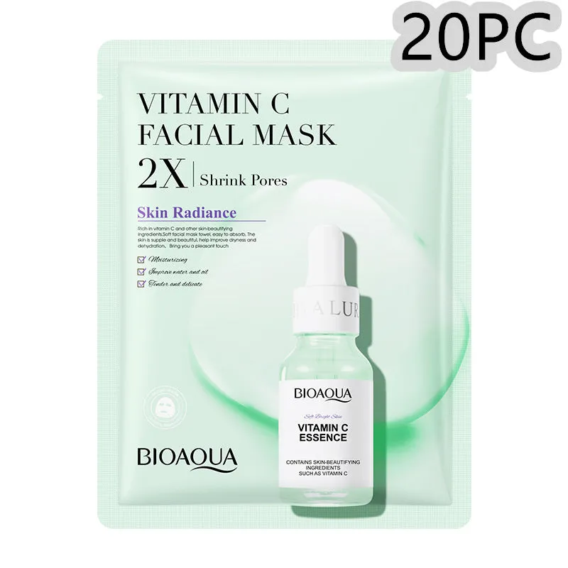 Single collagen facial sheet mask with 30g of clear gel on white background.