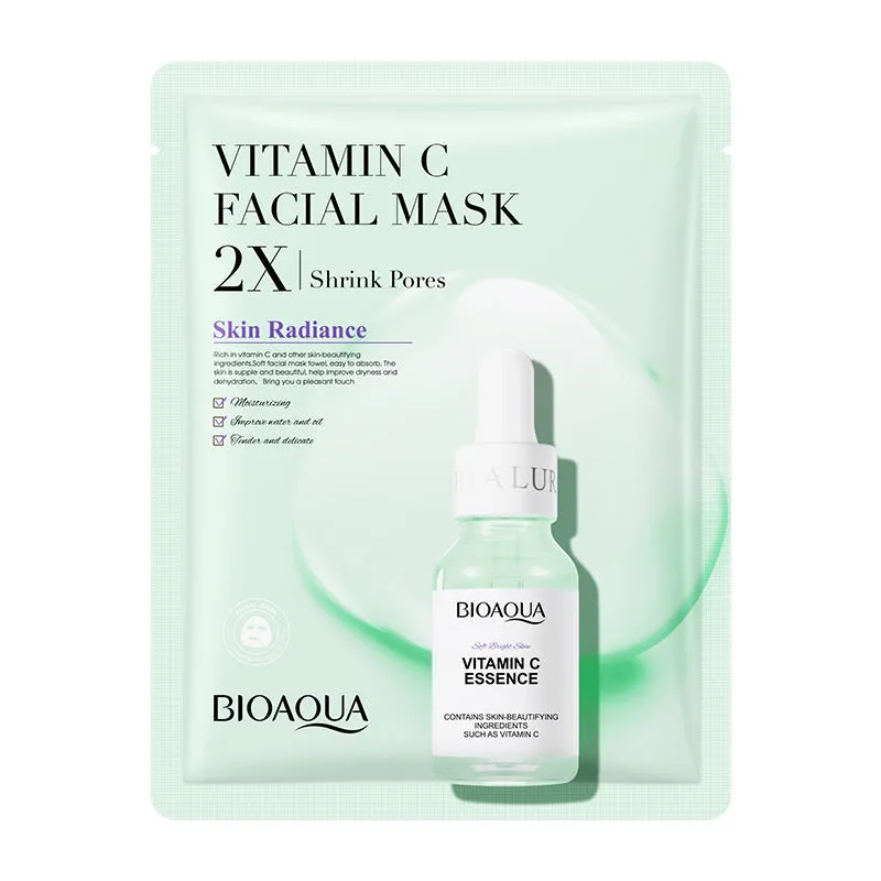 Single collagen facial sheet mask with 30g of clear gel on white background.