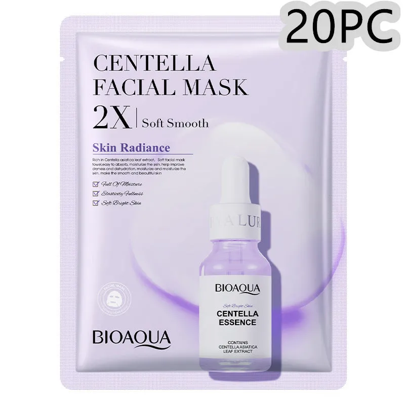 Single collagen facial sheet mask with 30g of clear gel on white background.