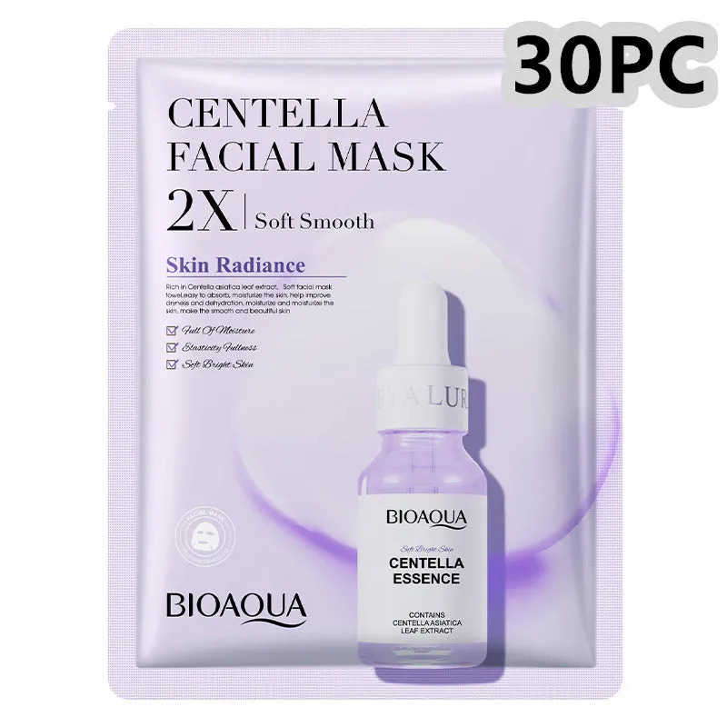 Single collagen facial sheet mask with 30g of clear gel on white background.