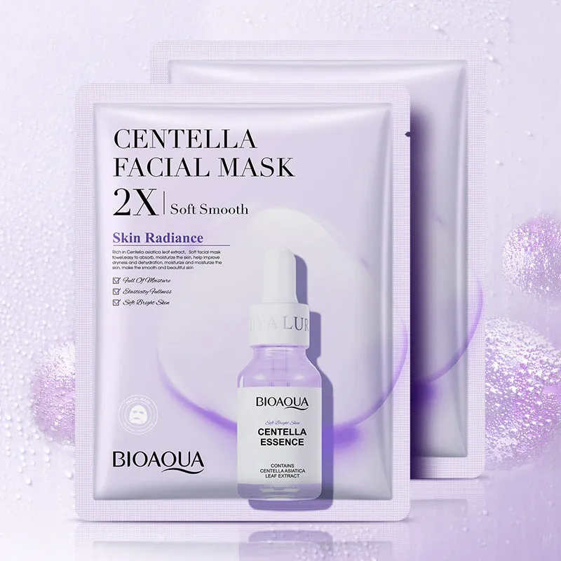 Single collagen facial sheet mask with 30g of clear gel on white background.