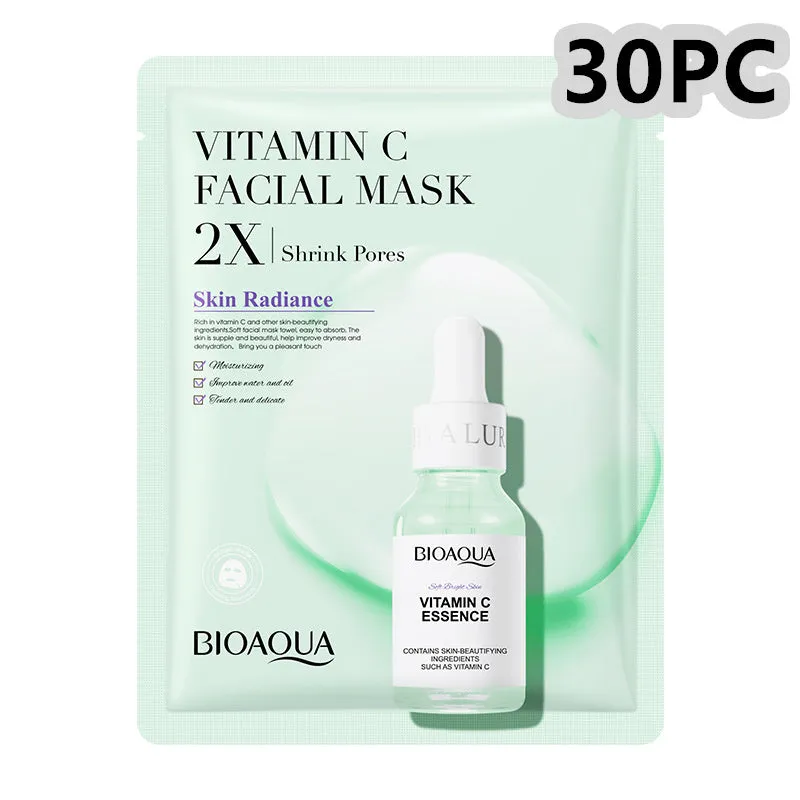 Single collagen facial sheet mask with 30g of clear gel on white background.