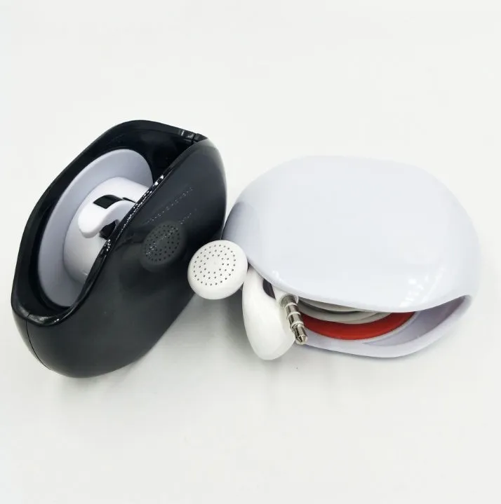 Automatic cable winder retractor in PC ABS plastic showing compact size and colour options.