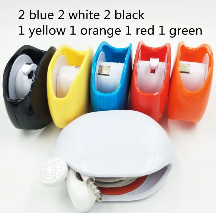 Automatic cable winder retractor in PC ABS plastic showing compact size and colour options.
