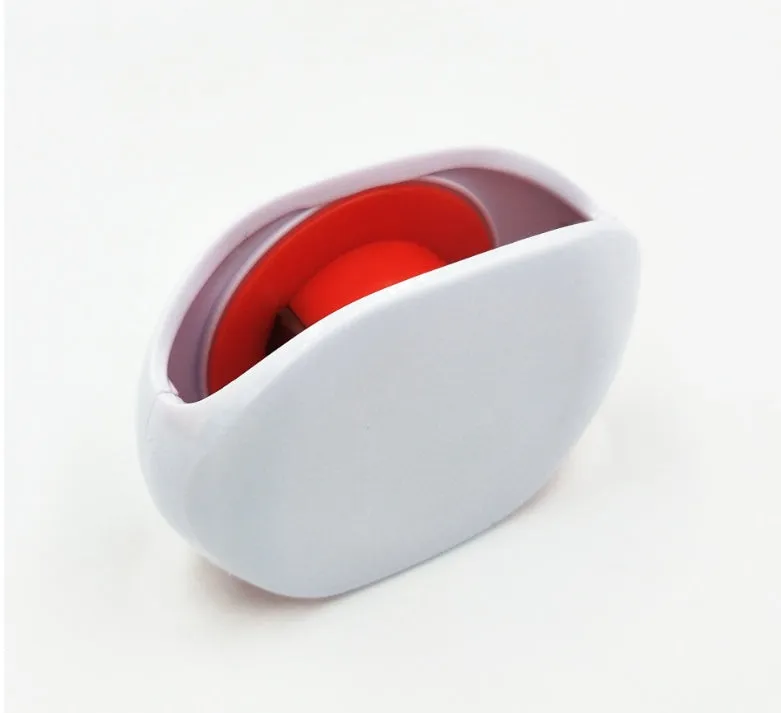 Automatic cable winder retractor in PC ABS plastic showing compact size and colour options.