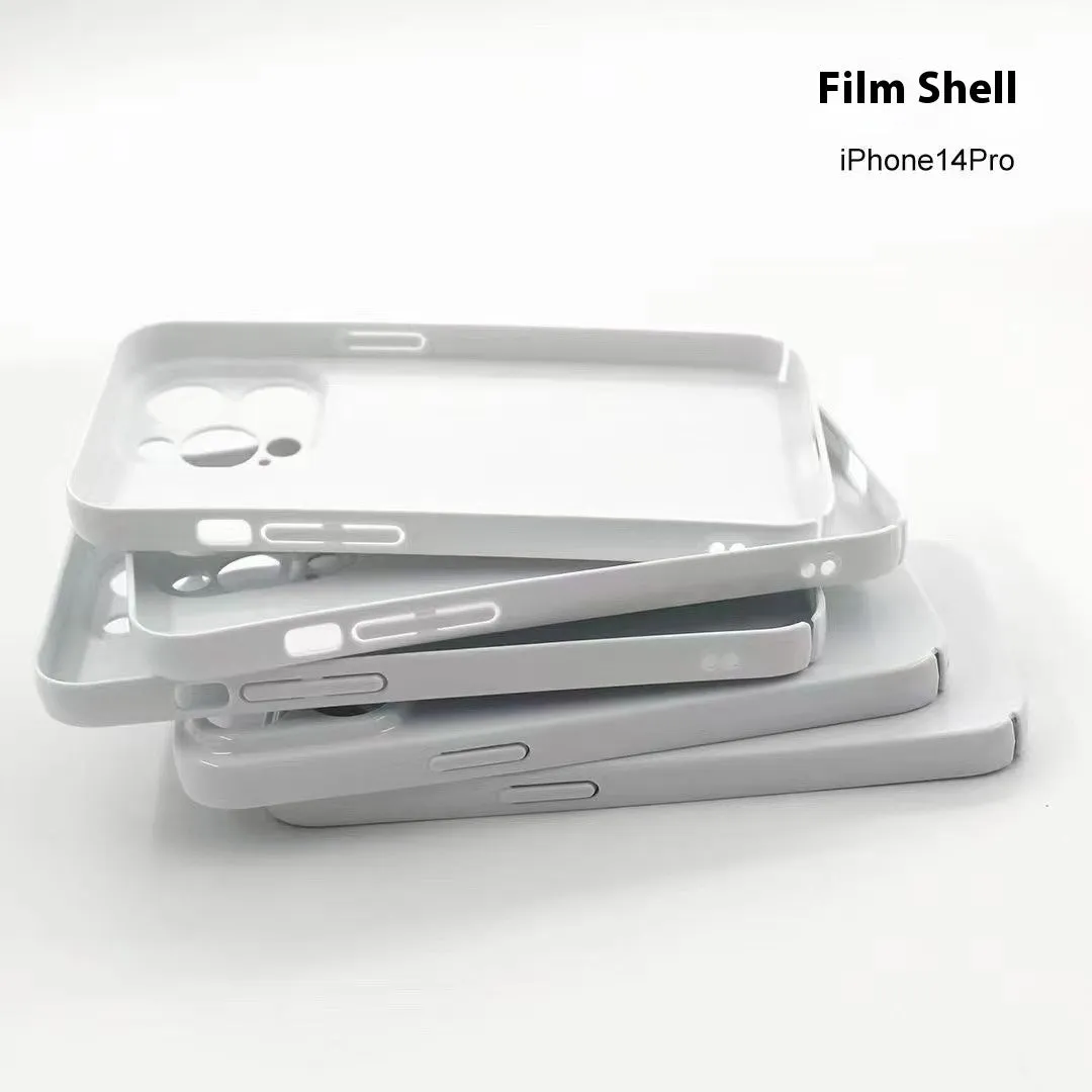 White double-layer glossy magnetic film protective phone case for Apple iPhone with all-inclusive design